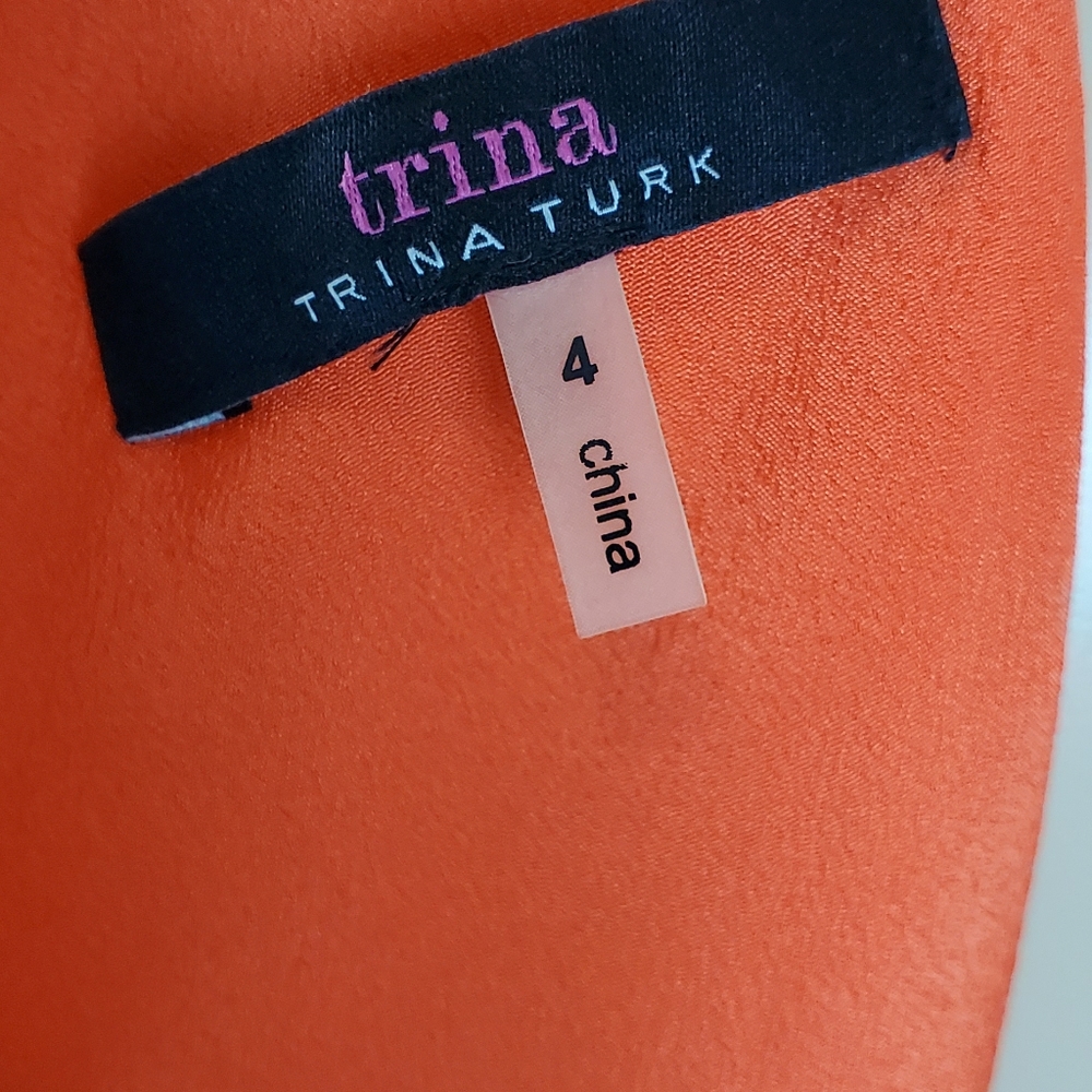 Trina Turk orange dress size 4(S) - Picture 3 of 6
